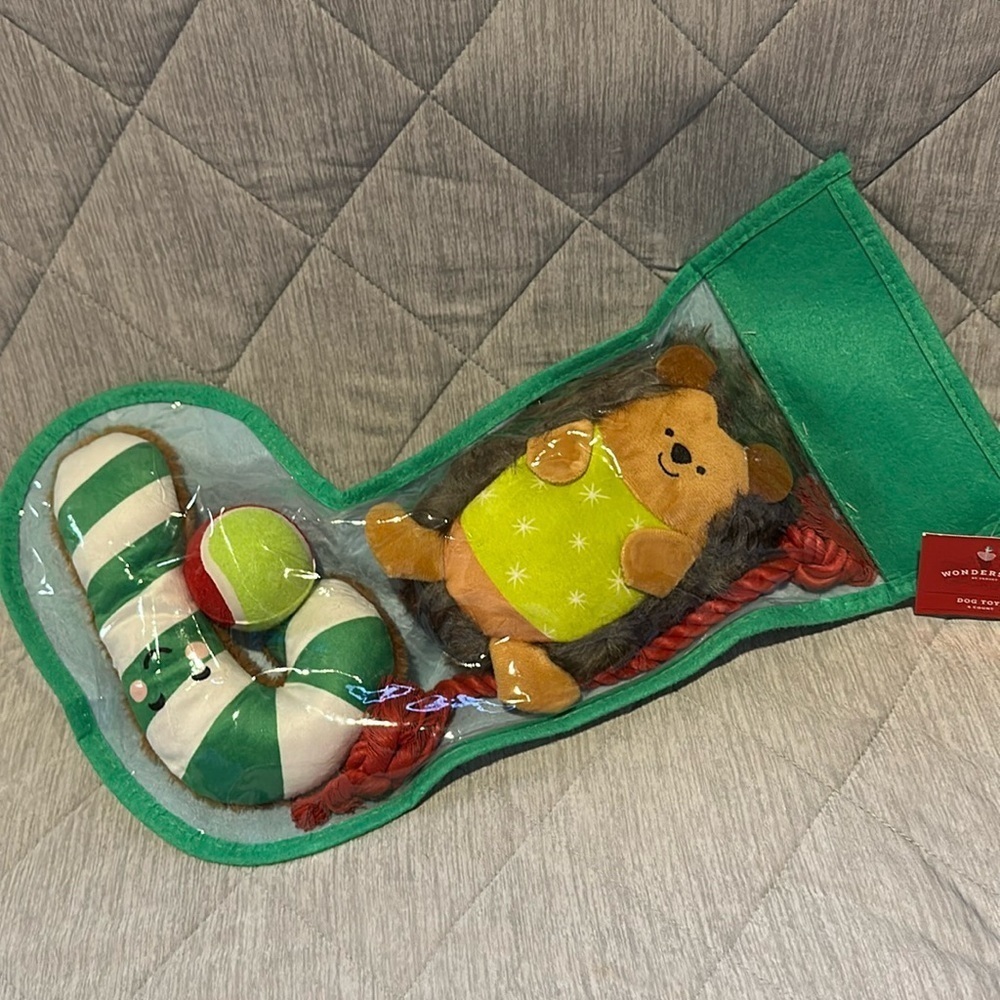 Festive Dog Toy Set with Santa and Stocking Jitter all the way - Picture 8 of 10